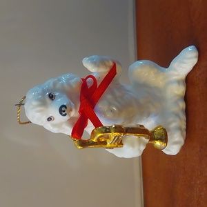 Bone China Poodle Figurine/Ornament